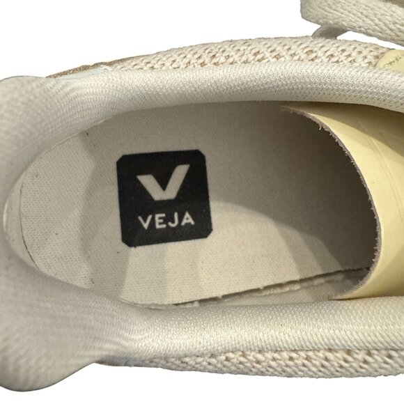 Veja V-10 J-Mesh Jute White Leather Women's Sneakers, Size 6 - Picture 8 of 9